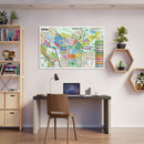 Glendale Map, Los Angles County, CA - POSTER PRINTS