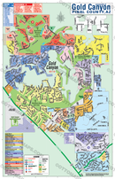Gold Canyon Map, Pinal County, Arizona - FILES - PDF and Adobe Illustrator - no box