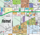 Hemet Map, Riverside County, CA - FILES - PDF and AI Files, editable, vector, royalty free zoom