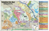 Hollywood Hills West Map and Laurel Canyon Area Map - PDF, editable, royalty free
