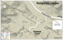 Homewood Canyon Map, Inyo County, CA - FILES - PDF and AI Files, editable, vector, royalty free