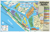 Huntington Harbour Map - PDF, editable, royalty free