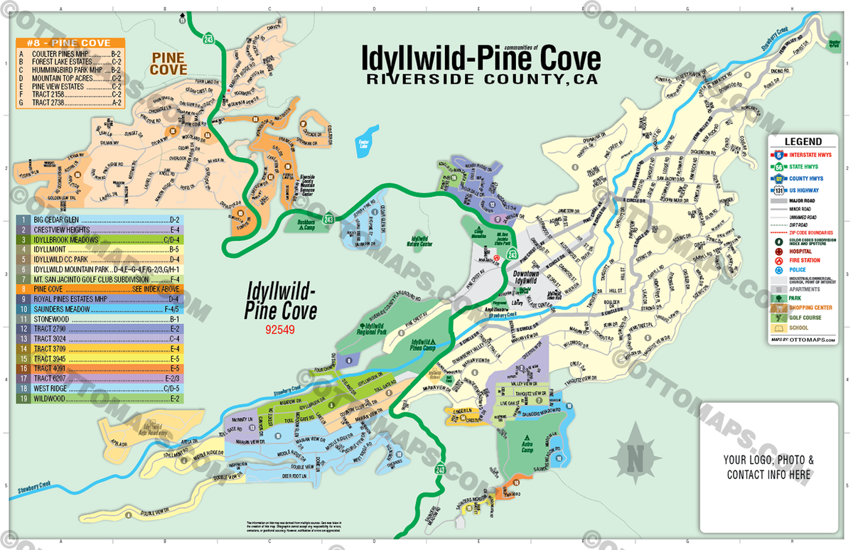 Idyllwild-Pine Cove, Riverside County, CA - FILES - PDF and AI Files ...