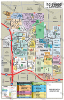 Inglewood Map, Los Angeles County, CA - FILES - PDF and Adobe Illustrator - with box