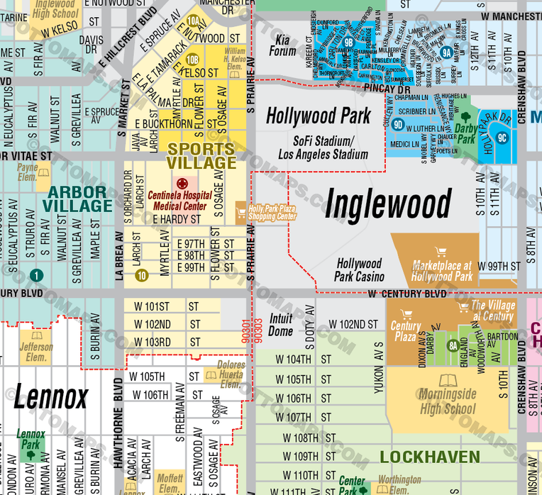 Inglewood Map, Los Angeles County, CA - FILES - PDF and Adobe Illustrator