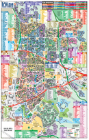 Irvine Map, Orange County, CA - FILES - PDF and AI Files, editable, vector, royalty free