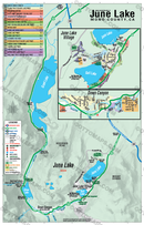 June Lake Map, Mono County, CA - POSTER PRINTS