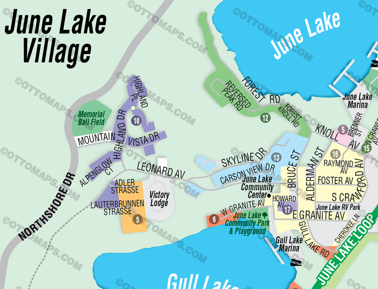 June Lake Map, Mono County, CA - FILES - PDF and Adobe Illustrator