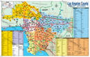 Southern Los Angeles County Zip Code Map (Regions Colored) - POSTER PRINTS