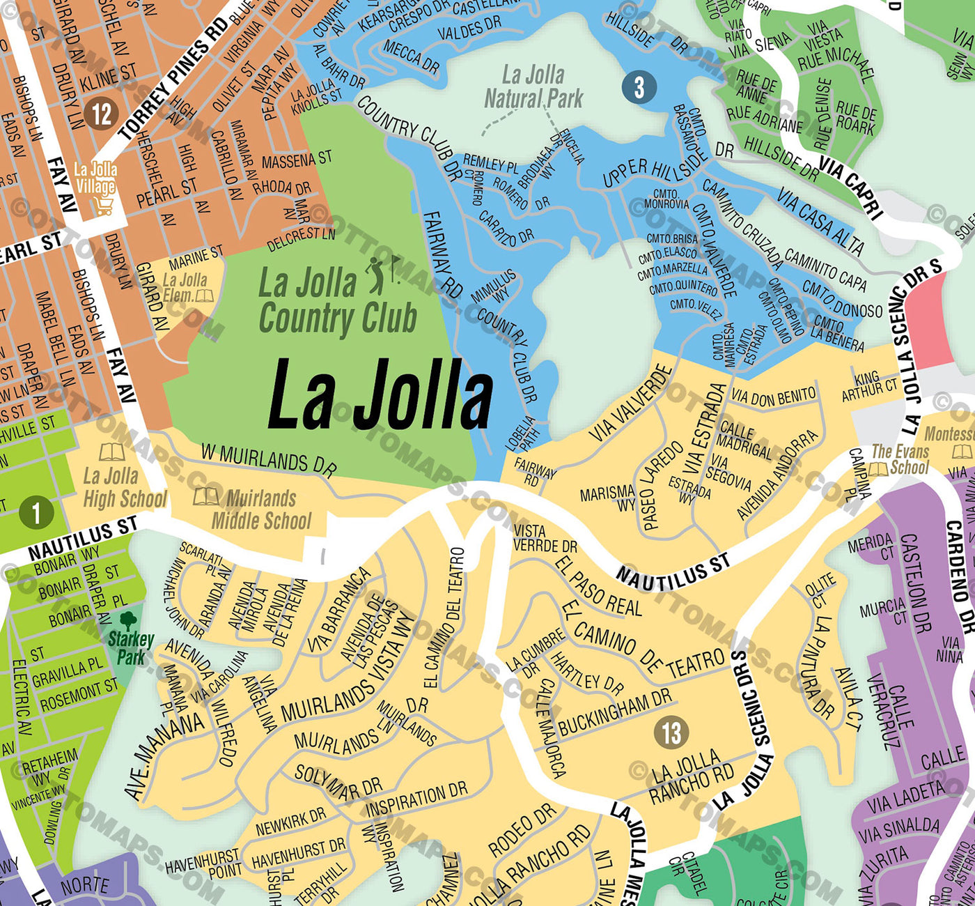 La Jolla Neighborhood Map