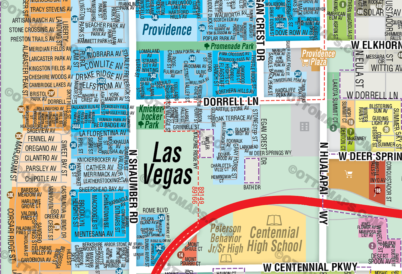 La Madre Foothills Map, Las Vegas, NV - FILES - PDF and AI, editable, vector, royalty free