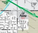 La Palma Map, Orange County - FILES - PDF and AI, editable, vector, royalty free