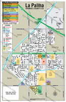 La Palma Map, Orange County - FILES - PDF and AI, editable, vector, royalty free