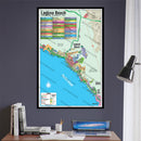 Laguna Beach Map, Orange County, CA - POSTER PRINTS - WITH FRAME
