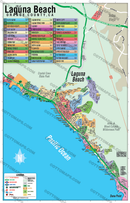 Laguna Beach Map, Orange County, CA - POSTER PRINTS
