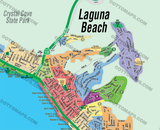 Laguna Beach Map - PDF, editable, royalty free