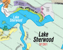 Lake Sherwood Map with Hidden Valley, Ventura County, CA - FILES - PDF and AI Files, editable, vector, royalty free