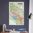Los Altos Map with Neighborhoods, Napa County, CA - POSTER PRINTS