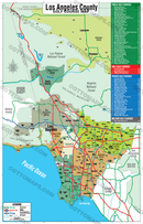 Los Angeles County Golf Course Map - POSTER PRINTS