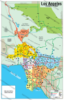 Los Angeles County Map - FULL - No Zip Codes - POSTER PRINTS