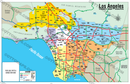 Los Angeles County Map - SOUTH - No Zip Codes - FILES - PDF and AI, editable, vector, royalty free