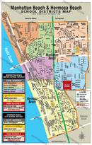 Manhattan Beach and Hermosa Beach School District Map - FILES - PDF and AI, layered, editable, vector, royalty free