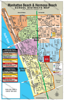 Manhattan Beach and Hermosa Beach School District Map - FILES - PDF and AI Files, editable, vector, royalty free