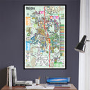 Menifee Map, Riverside County, CA - POSTER PRINTS - with frame