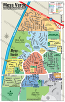 Mesa Verde Map, Costa Mesa, Orange County, CA - FILES - PDF and AI - no box