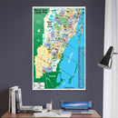Miami Dade County Map - POSTER PRINTS
