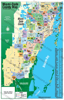 Miami Dade County Map - FILES - PDF and AI - with box