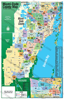 Miami Dade County Map with Broward County - FILES - PDF and AI - with box