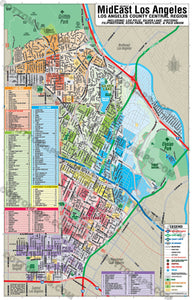 MidEast Los Angeles Map - with Silverlake, Los Feliz, Historic Filipinotown, Westlake and Pico-Union