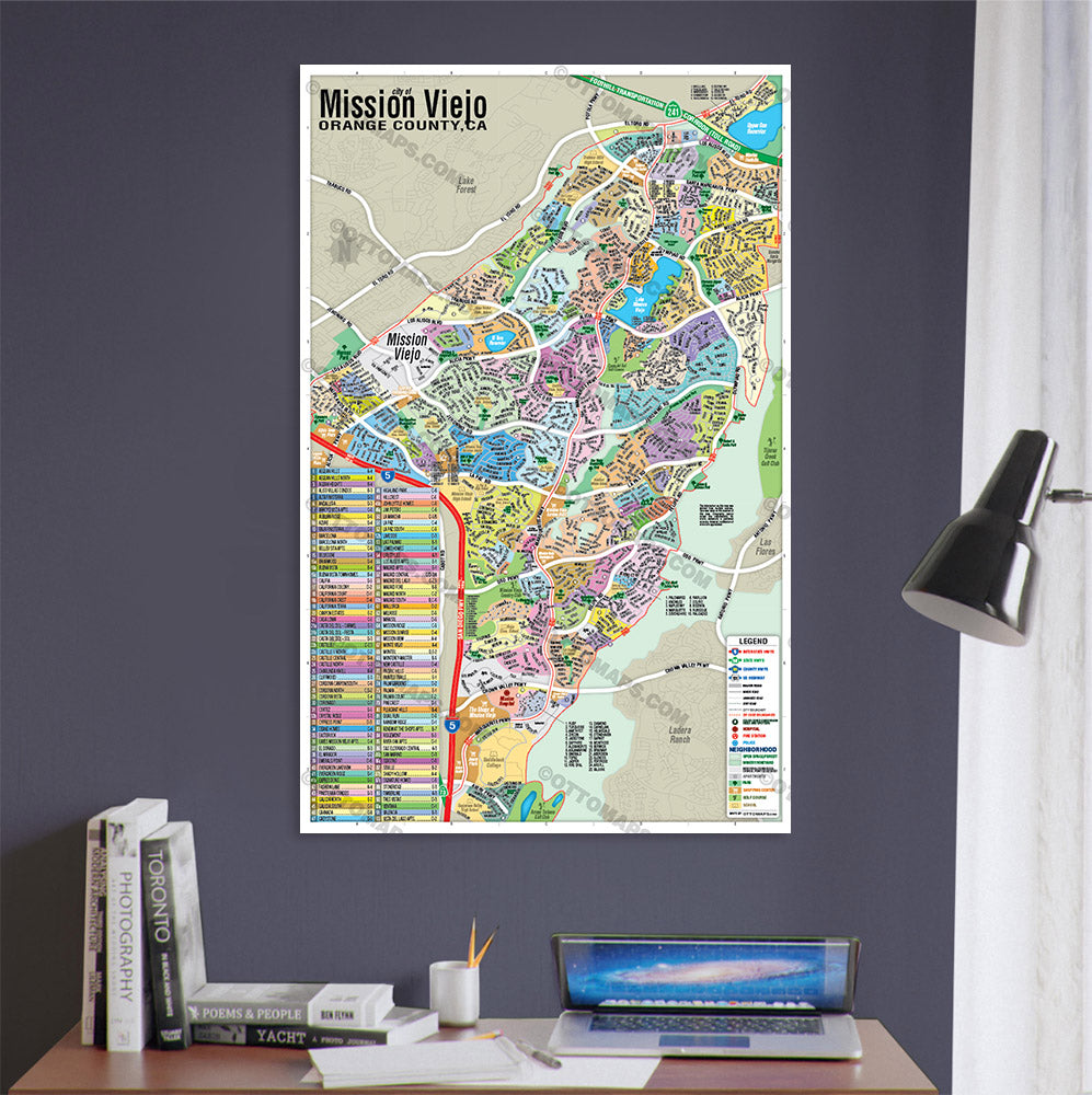 Mission Viejo Map, Orange County, CA - POSTER PRINTS