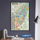Mission Viejo Map, Orange County, CA - POSTER PRINTS - with frame