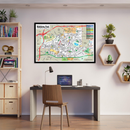 Monterey Park Map, Los Angeles County, CA - POSTER PRINTS - with frame
