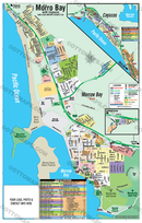Morro Bay Map with Cayucos, San Luis Obispo County, CA - FILES - PDF and Adobe Illustrator - with box