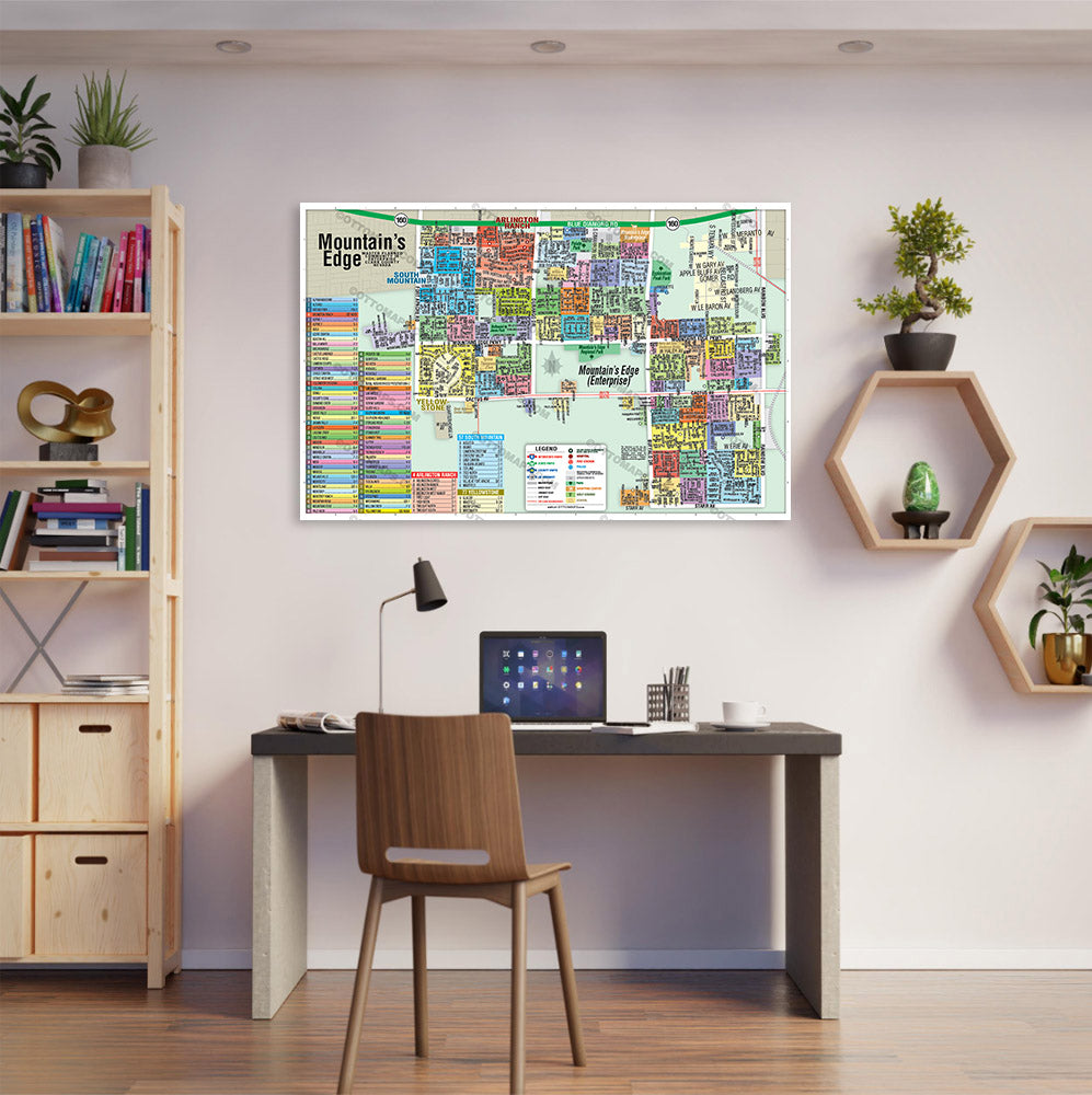 Mountains Edge - Enterprise Map, Clark County, NV - POSTER PRINTS