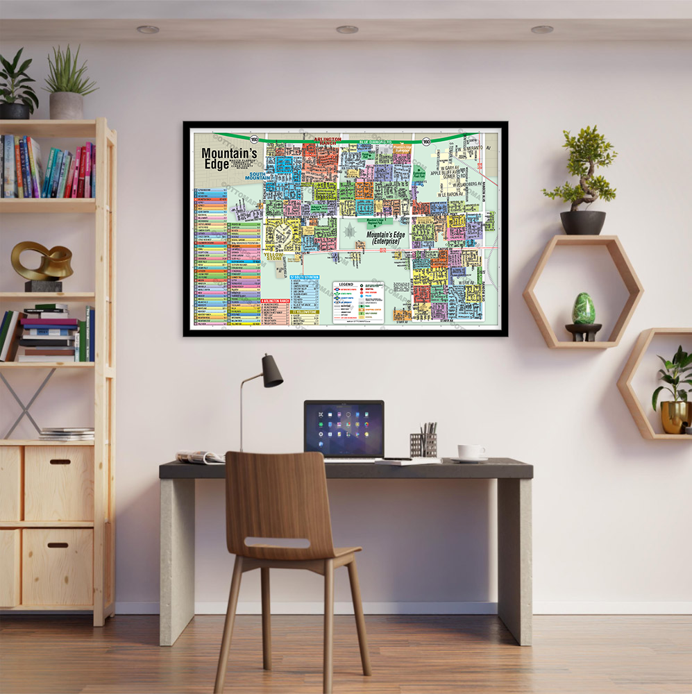 Mountains Edge - Enterprise Map, Clark County, NV - POSTER PRINTS