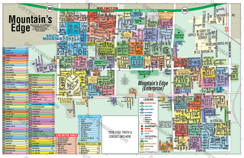 Mountains Edge - Enterprise Map, Clark County, NV - FILES - PDF and Ad ...