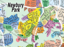 Newbury Park Map, Thousand Oaks, Ventura County, CA - FILES - PDF and AI, editable, vector, royalty free - zoom