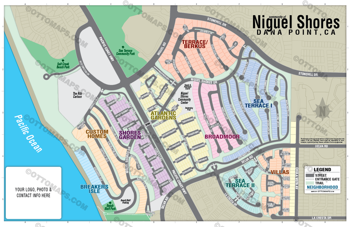 Niguel Shores, Dana Point, CA - FILES - PDF and Adobe Illustrator - with box