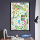 North Ranch Map - Thousand Oaks - Ventura County, CA - POSTER PRINTS - with frame