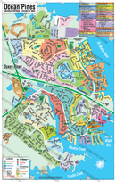Ocean Pines Map, Worcester County, MD - FILES - PDF and AI Files, editable, vector, royalty free no box