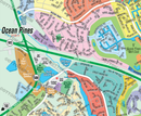 Ocean Pines Map, Worcester County, MD - FILES - PDF and AI Files, editable, vector, royalty free zoom