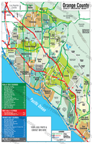Orange County Golf Map - FILES - PDF and AI, editable, layered, vector, royalty free - with box