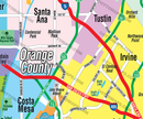 Orange County Map - No Zip Codes - FILES - PDF and AI, layered, editable, vector, royalty free