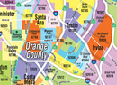 Orange County Zip Code Map - FILES - PDF and AI Files, editable, vector, royalty free