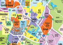 Orange County Zip Code Map - Zip Codes Colorized - FILES - PDF and AI Files, editable, vector, royalty free zoomed