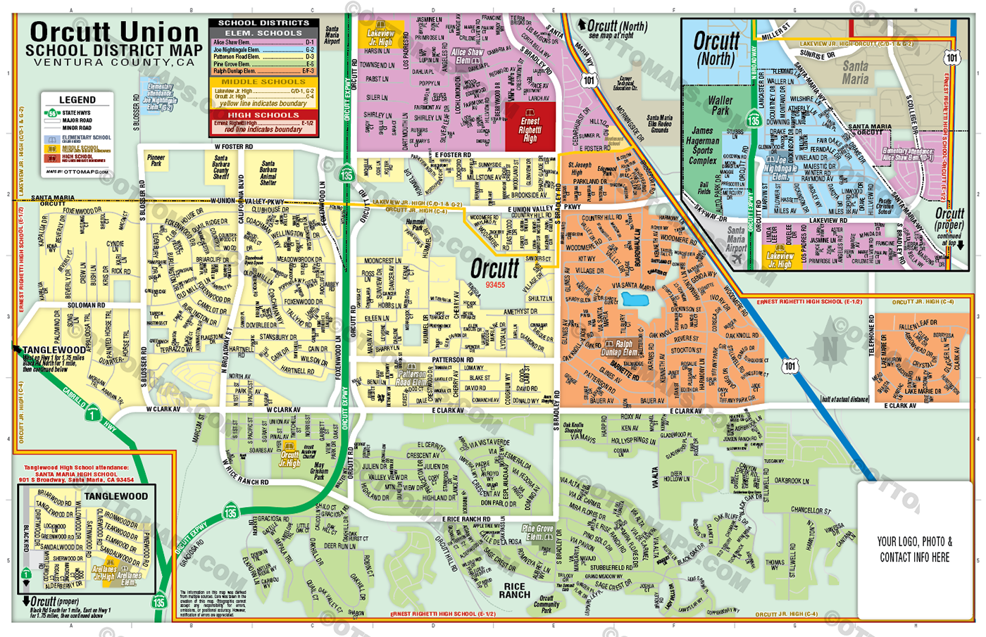 Orcutt School District Map, Santa Barbara County, CA - FILES - PDF and Adobe Illustrator